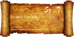 Szabó Tarján névjegykártya